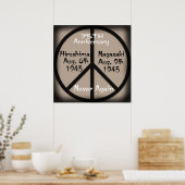 Nooit meer-Hiroshima/Nagasaki-Jubileum Poster (Keuken)