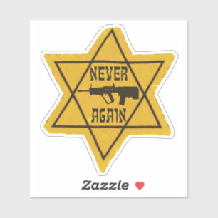 NOOIT MEER Joodse Zelfverdediging Tavor Sticker