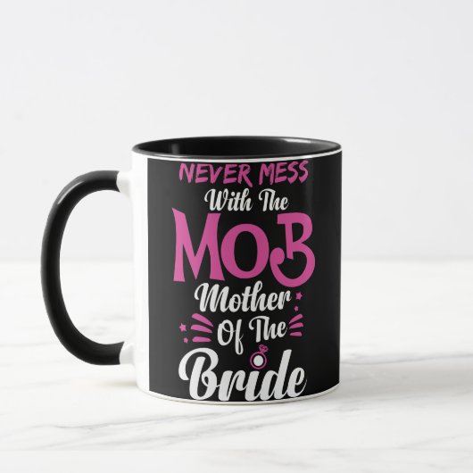 Nooit meer met de moeder van de bruid mok (Links)
