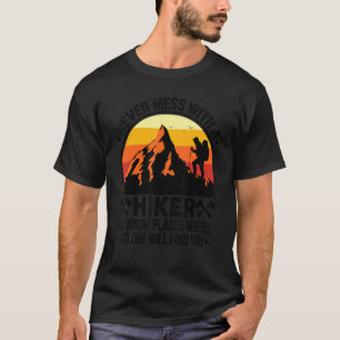 Nooit meer met een wandelaar-rugzak-camping-klimba t-shirt