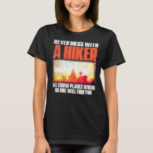Nooit meer met een wandelaar-rugzak-camping-klimba t-shirt