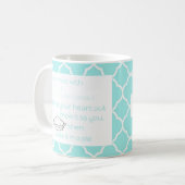 Nooit meer met Southern Women Aqua Custom Koffiemok (Voorkant links)