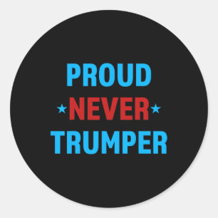 Nooit meer politieke steun Joe Biden Anti Tru Ronde Sticker