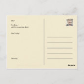 Nooit meer: Pro-vrouw, Pro-Choice Briefkaart (Achterkant)