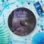 Nooit meer, Raven Cemetery griezelig Halloween Papieren Bordje (Feest)