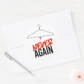 NOOIT MEER Wire Hangers Pro Keuze Ronde Sticker (Envelop)