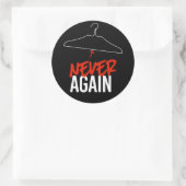 NOOIT MEER Wire Hangers Pro Keuze Ronde Sticker (Tas)