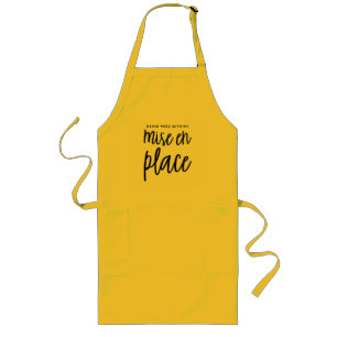 Nooit met m'n mise en plaats Chef's Apron. Lang Schort