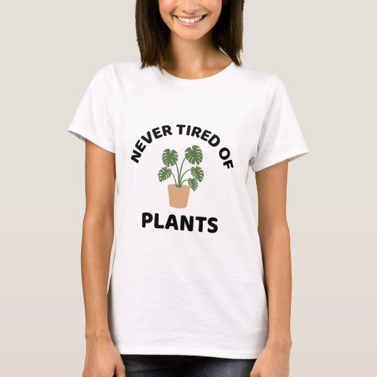 Nooit moe van Planten Plant liefhebber T-shirt (Voorkant)
