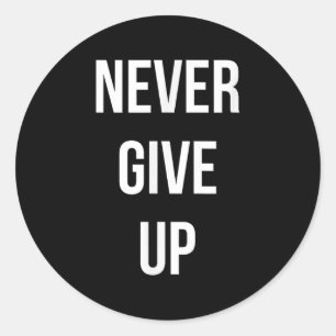 Nooit Motivatie opgeven Ronde Sticker