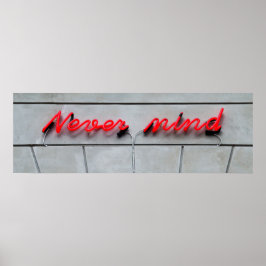 Nooit Neon Sign Poster