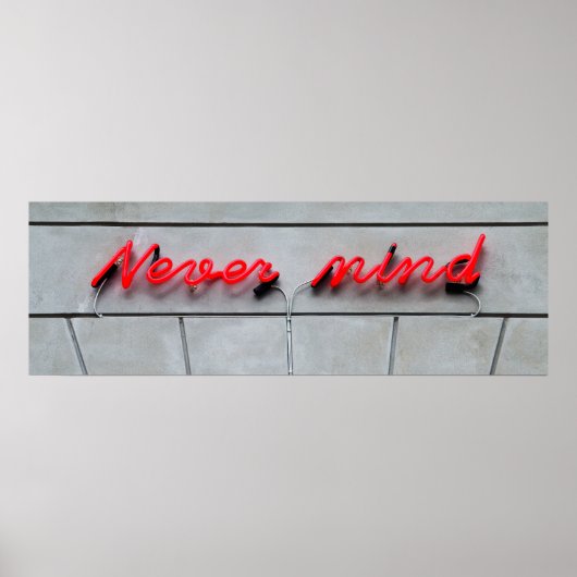 Nooit Neon Sign Poster (Voorkant)