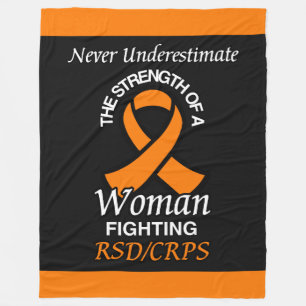 Nooit onderschatten/lint/vrouw.. RSD/CRPS Fleece Deken