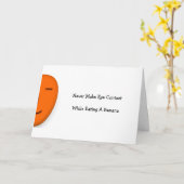 Nooit oogcontact maken.. Funny Quote Tip Stuur een Kaart (Gele Bloem)