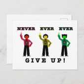 Nooit ooit opgegeven! briefkaart (Voorkant / Achterkant)