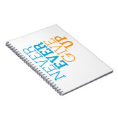 Nooit ooit opgeven notitieboek (Rechterzijde)