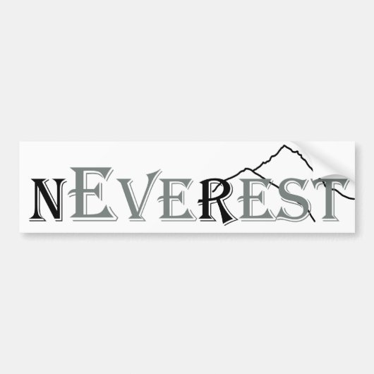 Nooit-ooit-Rest Bumpersticker (Voorkant)