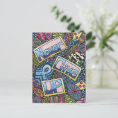 Nooit opgeven briefkaart (Staand voorkant)