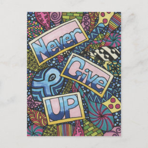 Nooit opgeven briefkaart