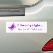 Nooit opgeven! bumpersticker (Op auto)