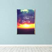 Nooit opgeven canvas afdruk (Insitu (Houten vloer))