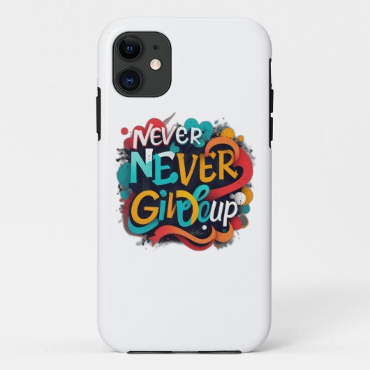 Nooit opgeven Case-Mate iPhone case (Achterkant)