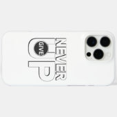 Nooit opgeven Case-Mate iPhone case (Achterkant (horizontaal))