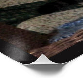 Nooit opgeven - Cat Chasing Mouse Perfect Poster (Hoek)