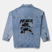 Nooit opgeven Denim Jas Jacket (Achterkant)