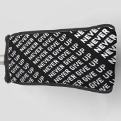 Nooit opgeven golfheadcover (Voorkant)