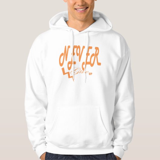 Nooit opgeven hoodie (Voorkant)