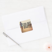 Nooit opgeven - Inspirerend over werken Vierkante Sticker (Envelop)