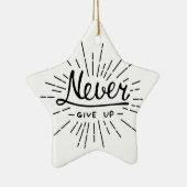 Nooit opgeven keramisch ornament (Rechts)