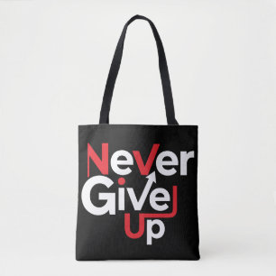Nooit Opgeven Motivatie T-Shirt – Inspirerend Draagtas
