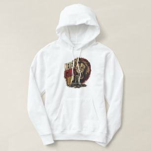 Nooit Opgeven Motiverende Muis Vs Leeuw Illustrati Hoodie