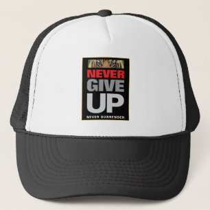 Nooit Opgeven Nooit Opgeven Zwart en Wit Trucker Pet