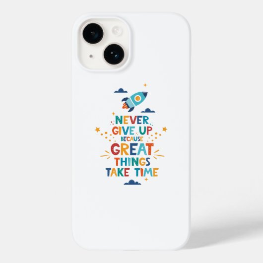 Nooit opgeven omdat het tijd kost Case-Mate iPhone case (Achterkant)