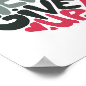 Nooit opgeven - Opwindend wit opsplitsen Poster (Hoek)