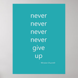 Nooit opgeven poster
