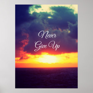 Nooit opgeven poster