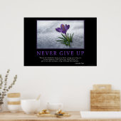 Nooit opgeven poster (Keuken)