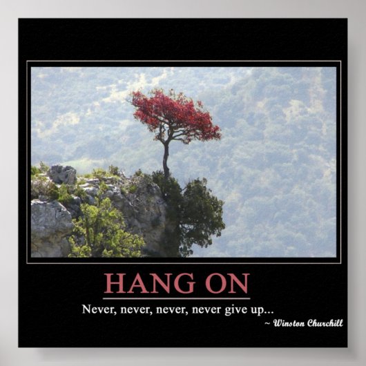 Nooit opgeven poster (Voorkant)