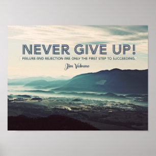Nooit opgeven poster