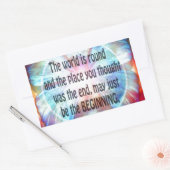 Nooit opgeven rechthoekige sticker (Envelop)