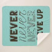 Nooit opgeven sherpa deken (Voorkant (horizontaal))