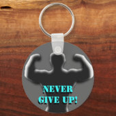 Nooit opgeven sleutelhanger (Voorkant)