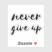 Nooit opgeven sticker (Vel)