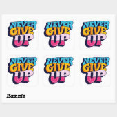 Nooit Opgeven Sticker (Vel)