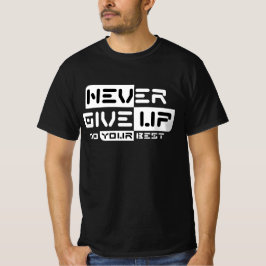Nooit opgeven t-shirt