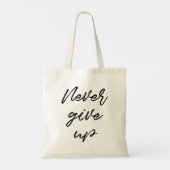 Nooit opgeven tote bag (Achterkant)